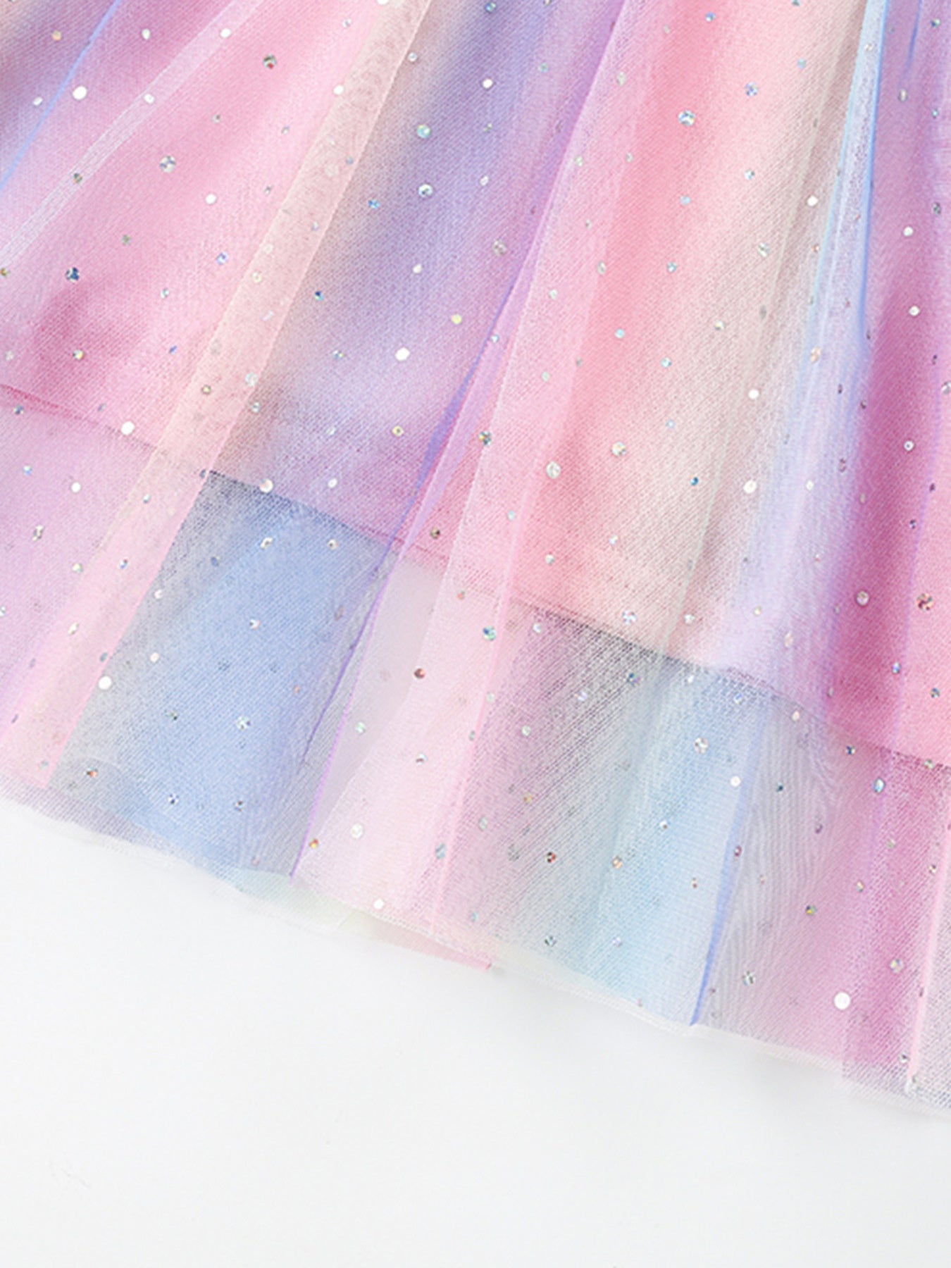 Children's Unicorn Graphic Rainbow Tulle Dress