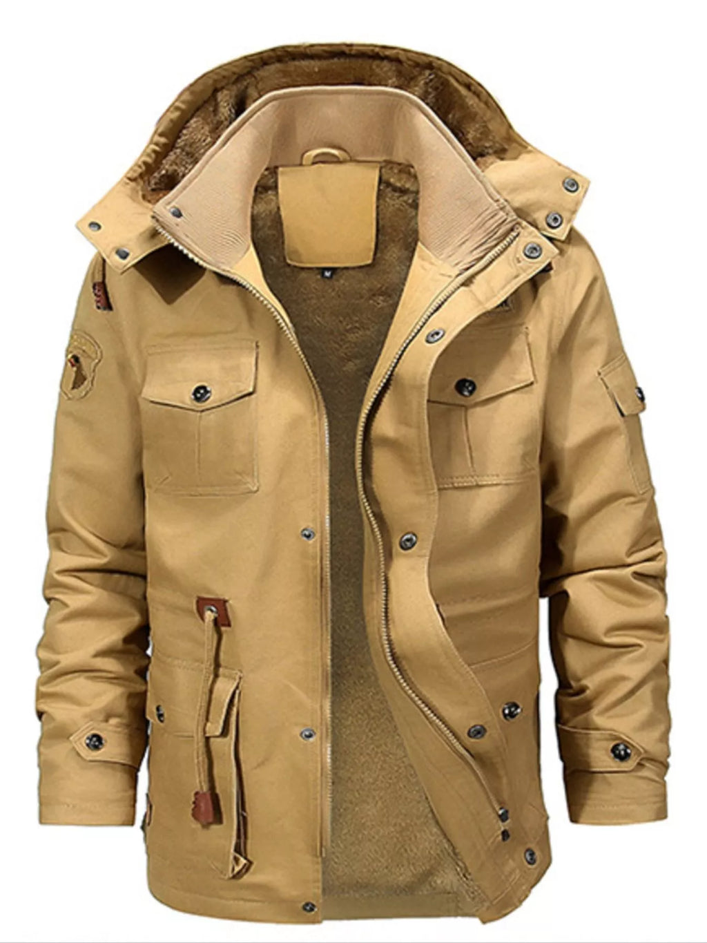 Men's Full Size Zip Up Fleece Lined Jacket Plus Size