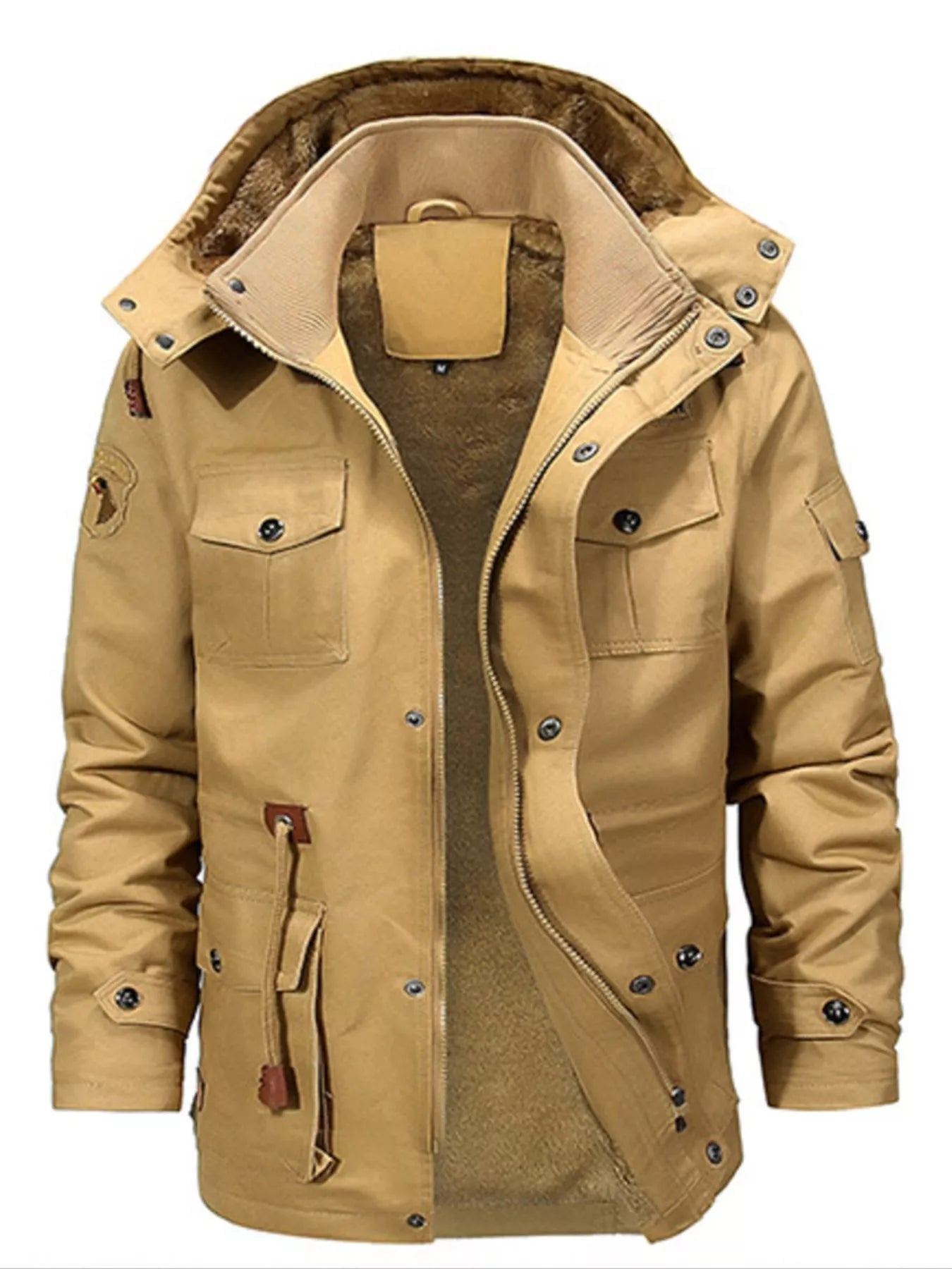 Men's Full Size Zip Up Fleece Lined Jacket Plus Size