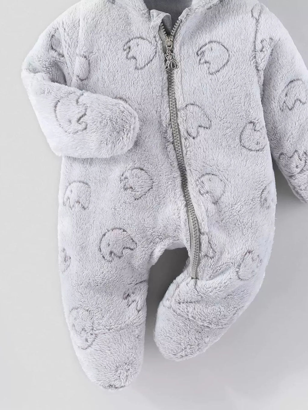 Children's Plush Hooded One-Piece