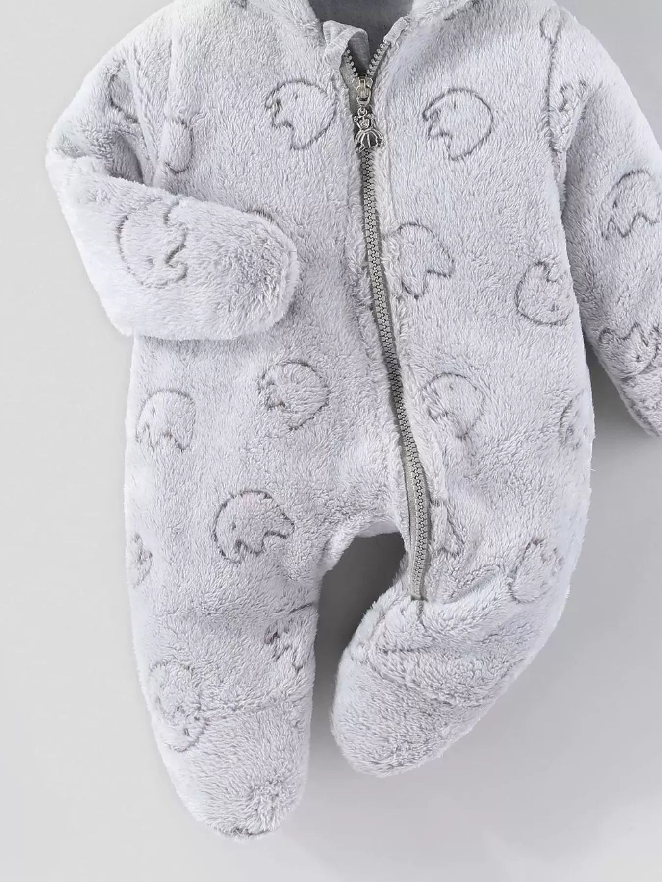 Children's Plush Hooded One-Piece