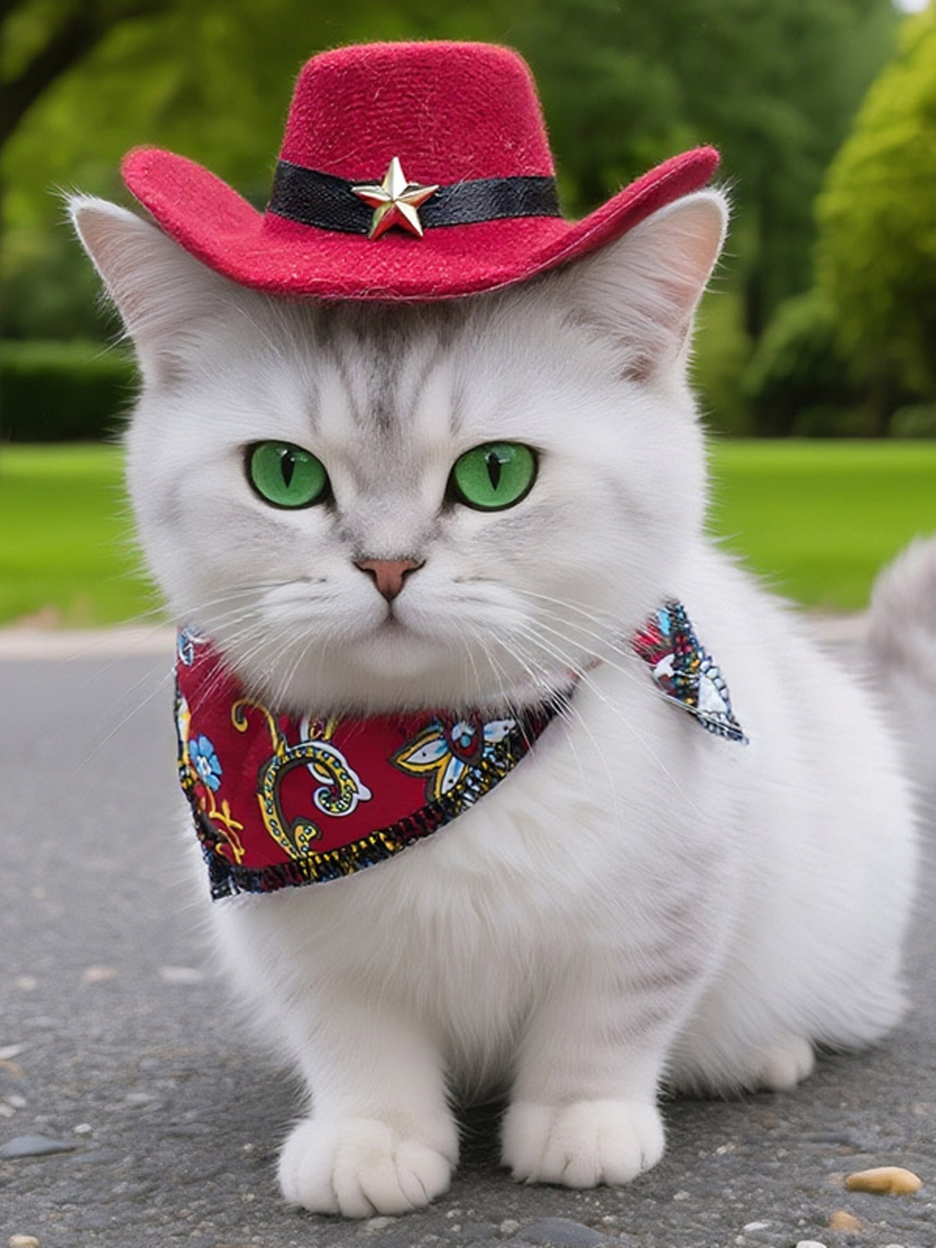 Paisley Print Pet Scarf & Hat