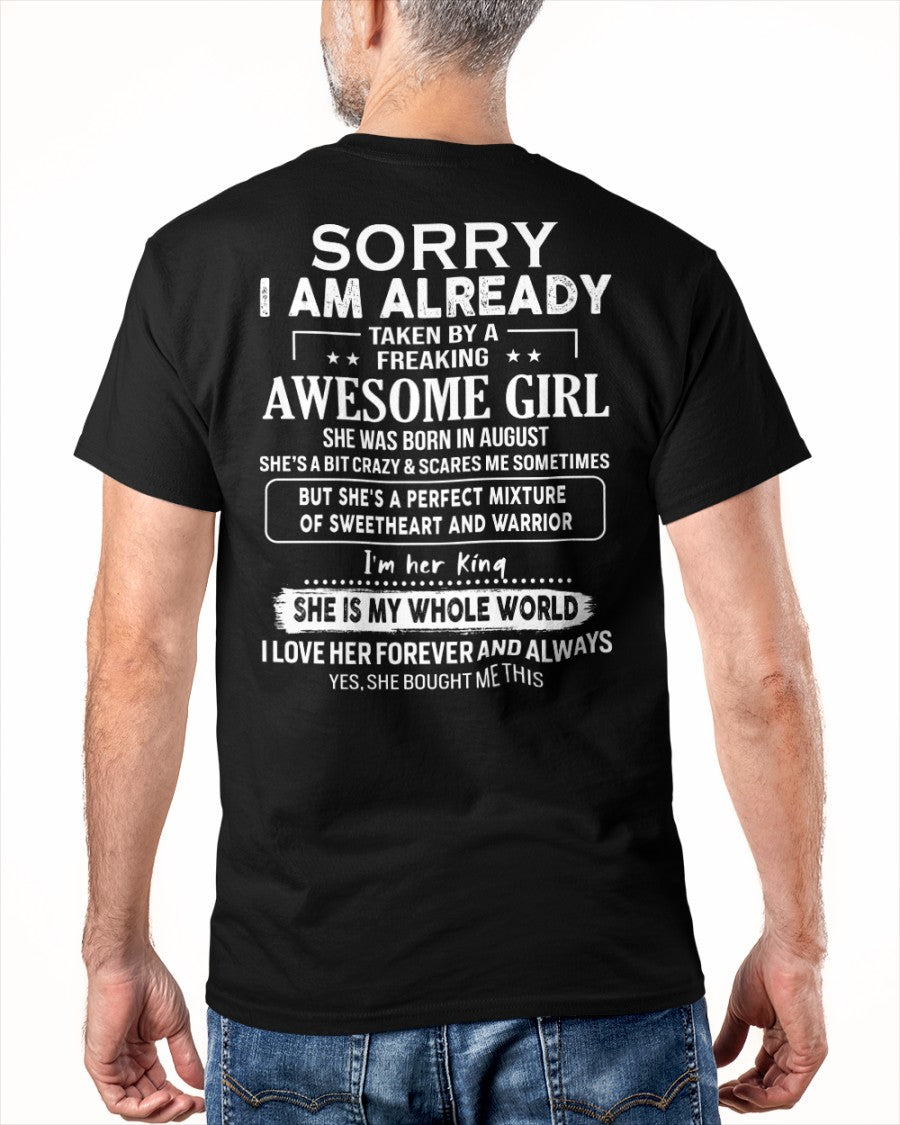 August - Awesome girl - Perfect gift for your boyfriend - (SKU04-86-08) - From Wife NGHL08