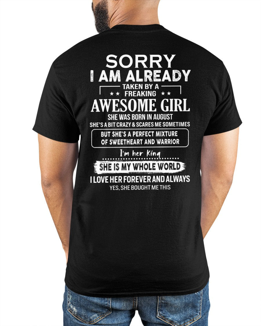 August - Awesome girl - Perfect gift for your boyfriend - (SKU04-86-08) - From Wife NGHL08
