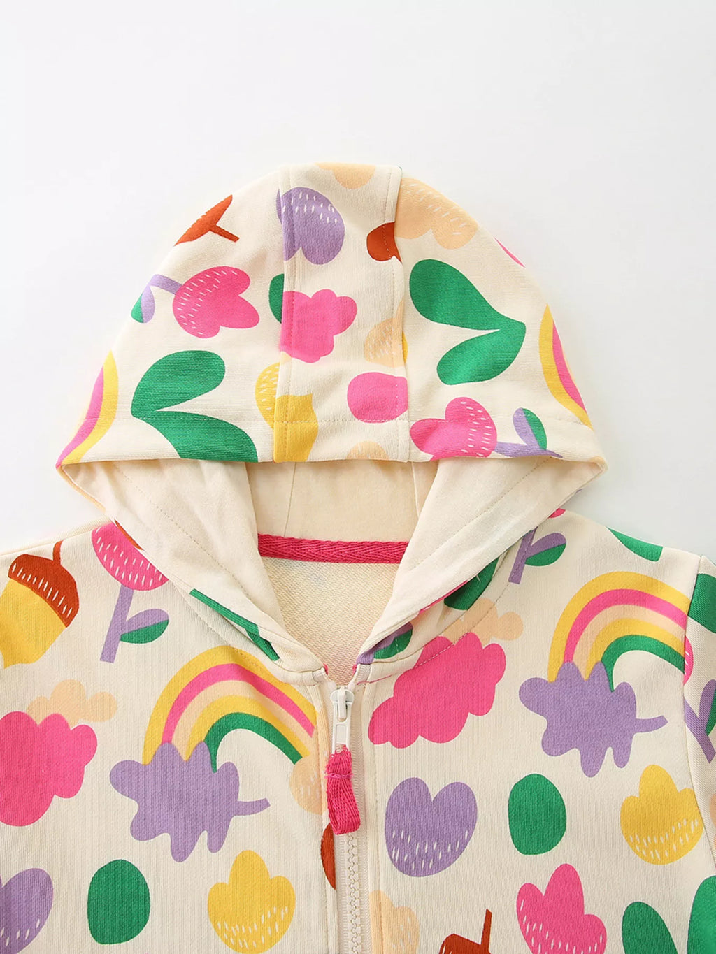 Children's Contrast Zip-Up Hoodie