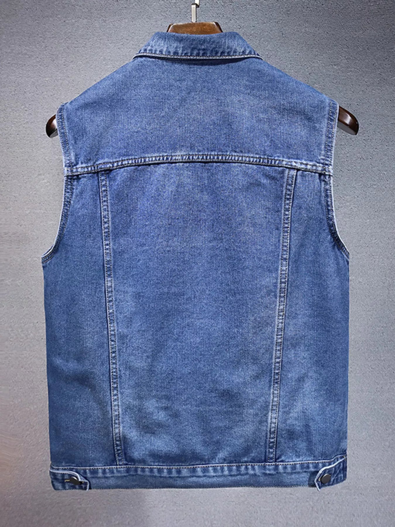 Men's Plus Size Casual Denim Sleeveless Vest