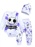 Children's Halloween Bodysuit and Pants Set with Hat