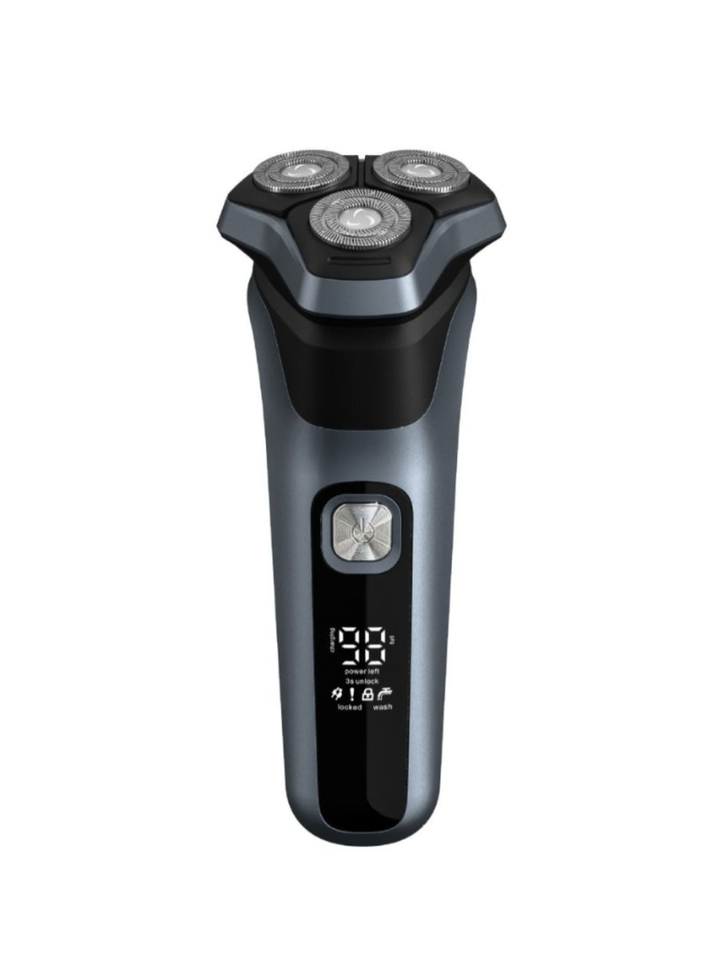 Rechargeable Rotary Electric Shaver with LED Display