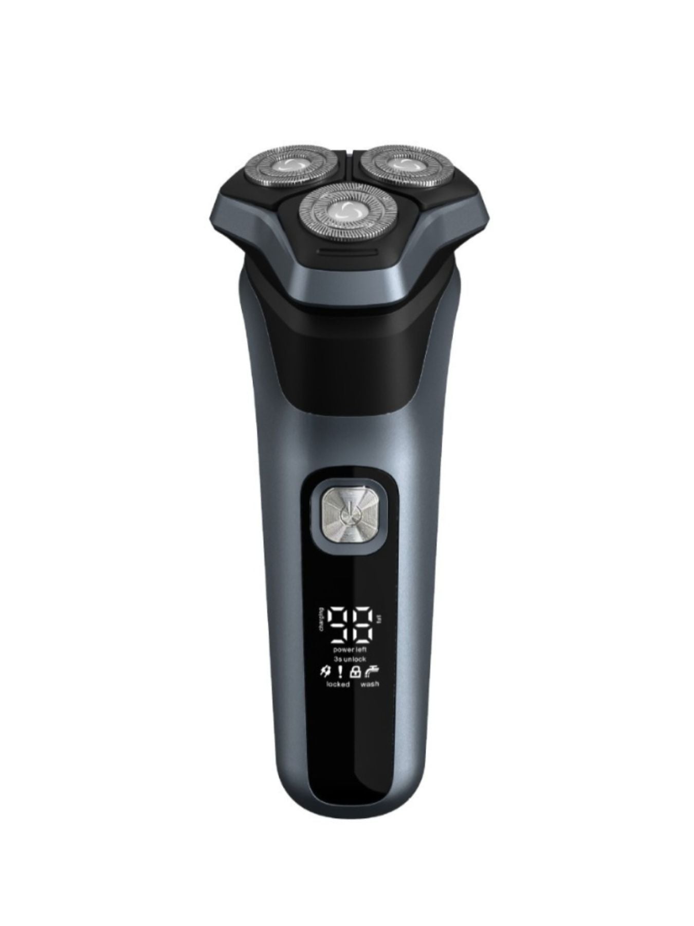 Rechargeable Rotary Electric Shaver with LED Display