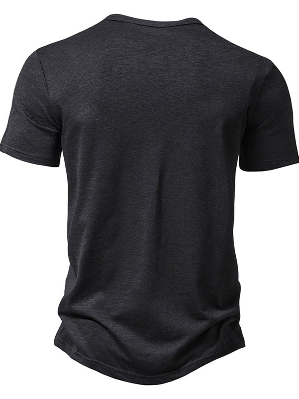 Men's Casual Button Detail T-Shirt