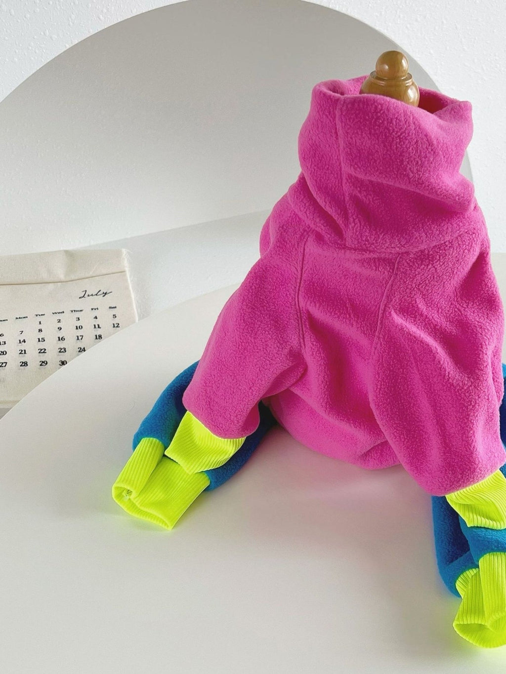Full Size Color Block Turtleneck Pet Jumpsuits Plus Size