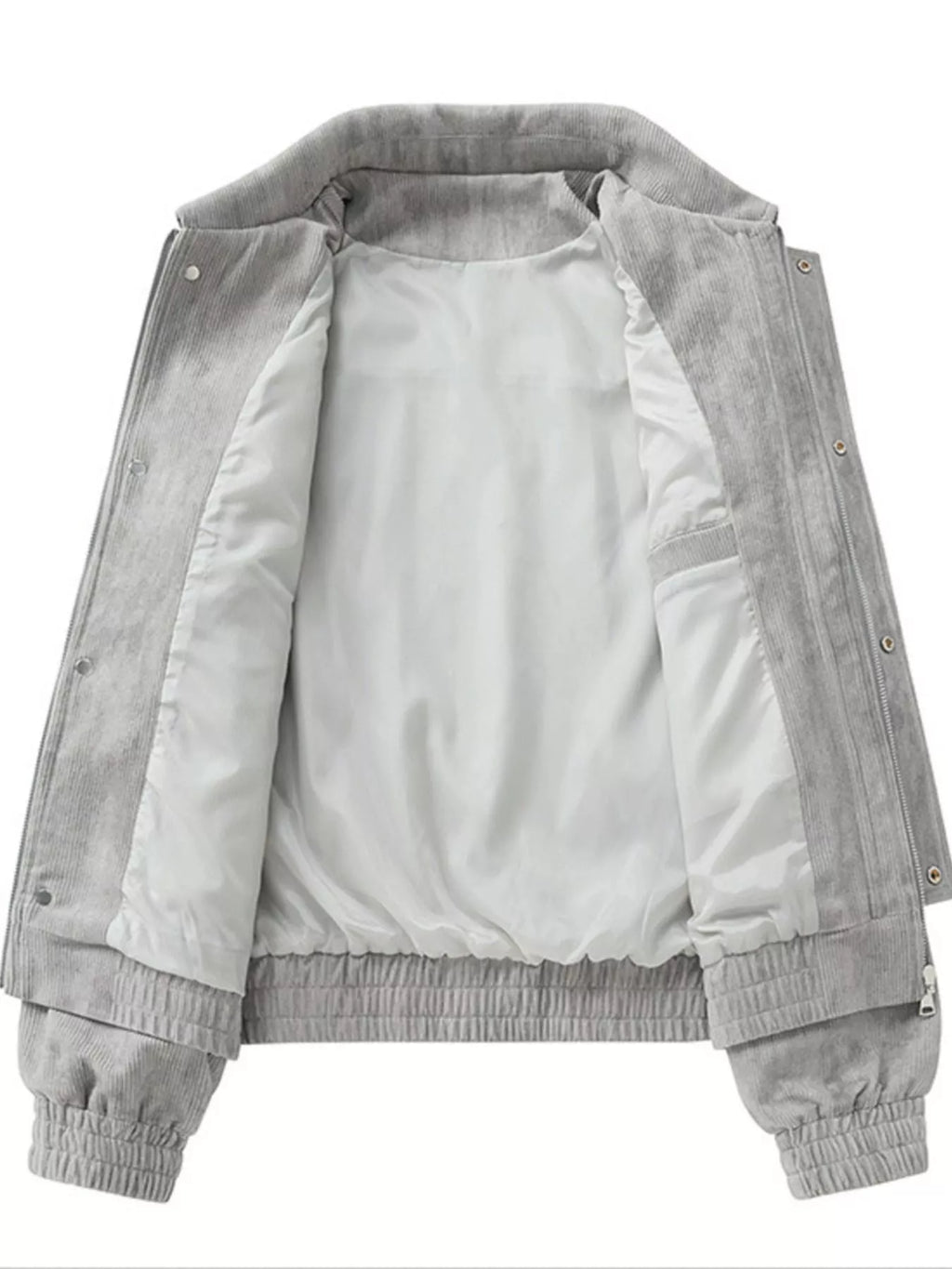 Men's Plus Size Casual Corduroy Snap-Down Jacket