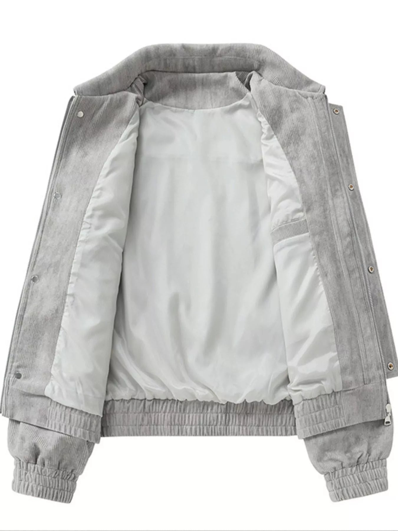Men's Plus Size Casual Corduroy Snap-Down Jacket