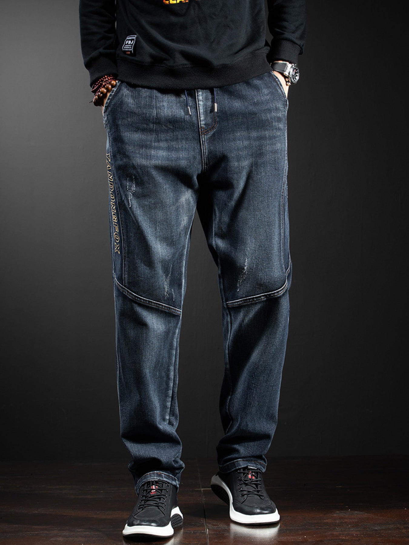 Men's Full Size Loose Fit Jeans Plus Size