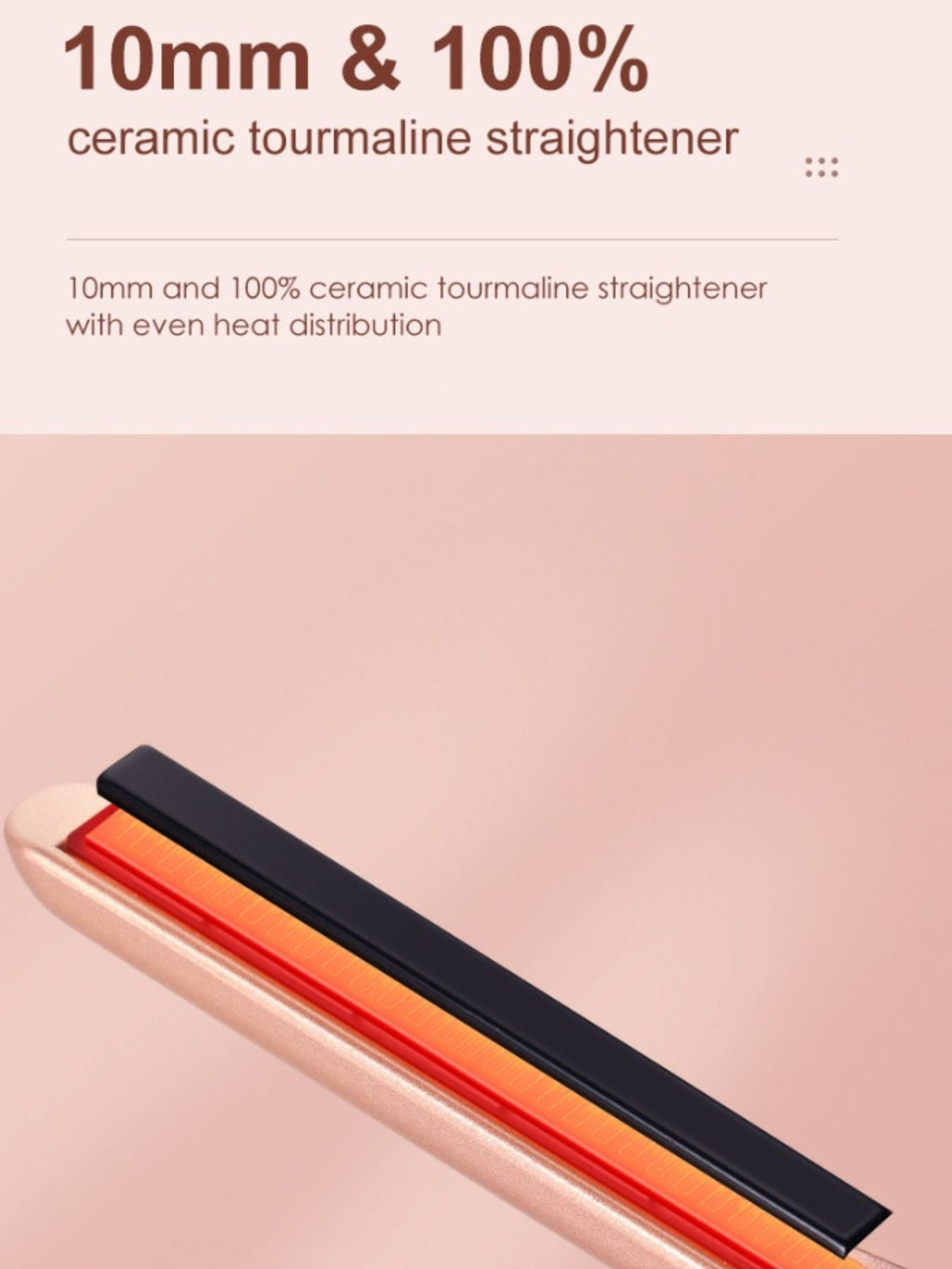 LED Temperature Adjustable Straightener