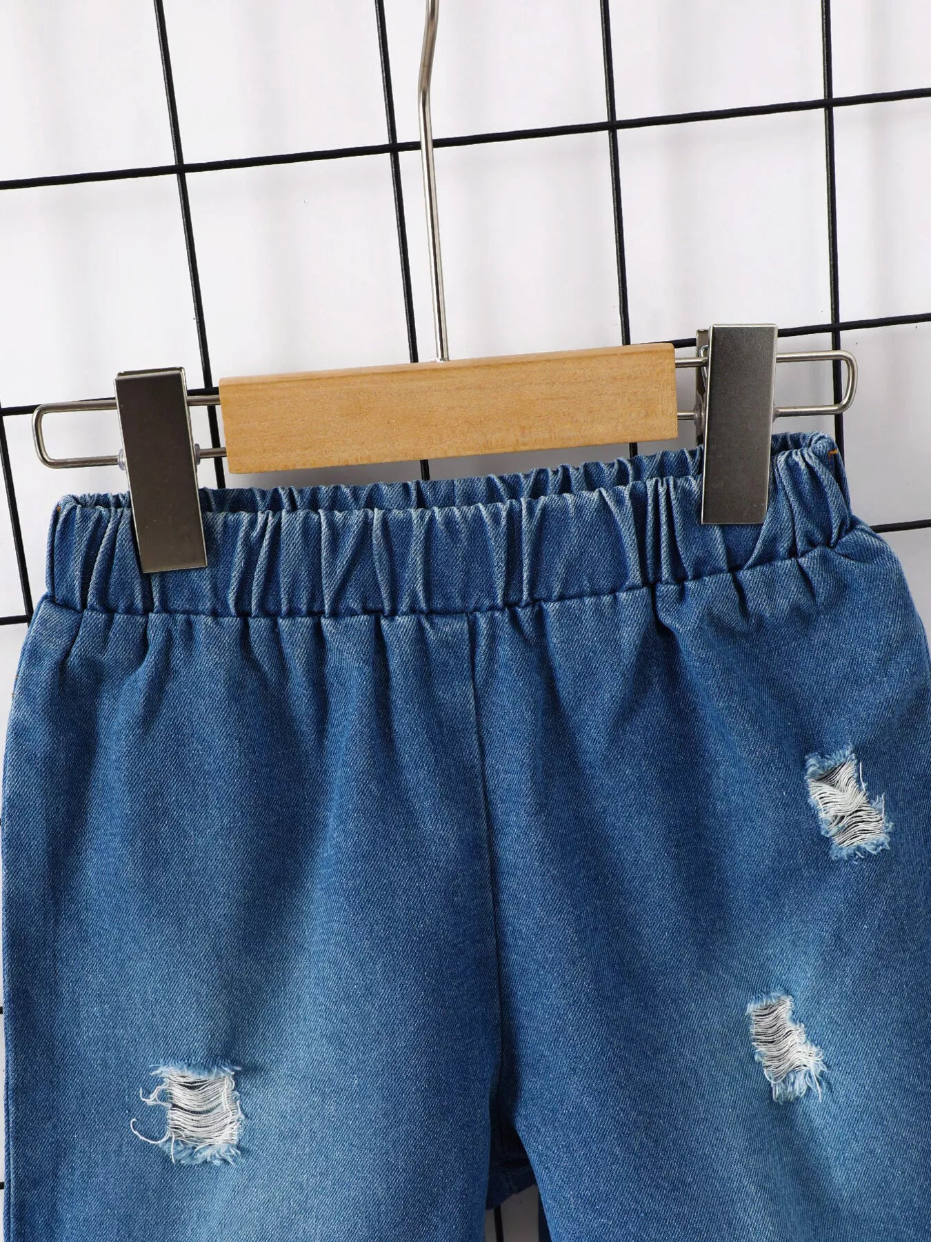 Children's Daddy & Son Best Friend Lightning Print Tee & Denim Shorts Set