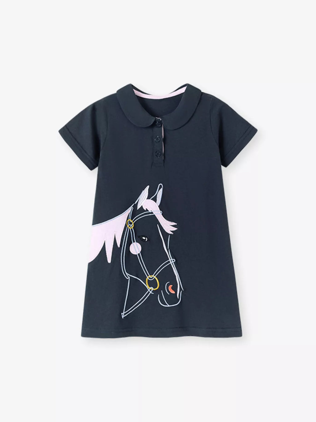 Children's Horse Short Sleeve Polo Dress