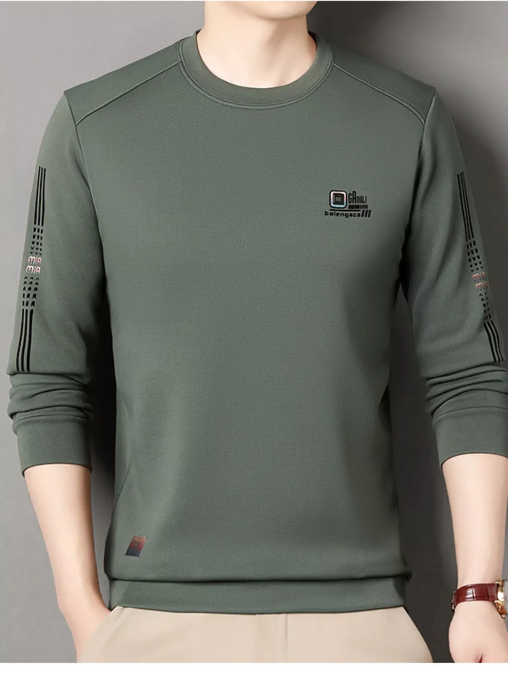 Men's Plus Size Casual Long Sleeve T-Shirt