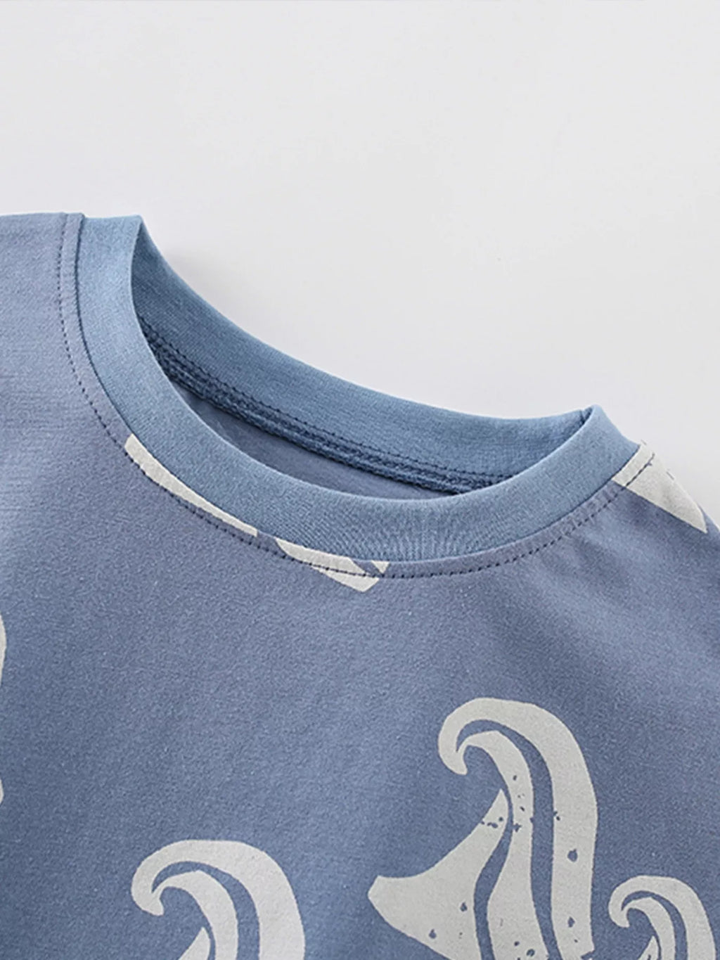 Children's Ocean Wave Print Tee and Shorts Set