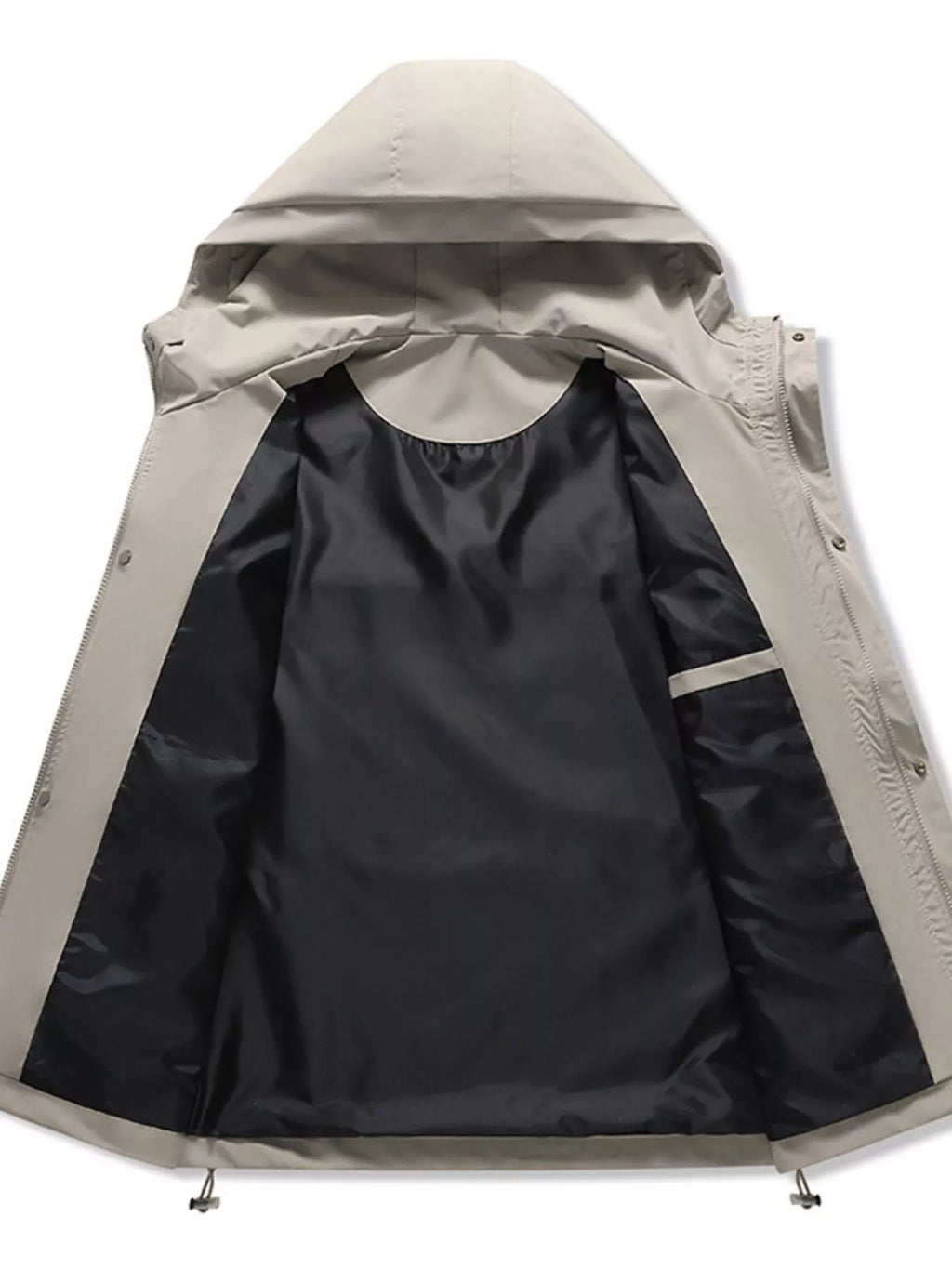 Men's Full Size Hooded Windproof Outdoor Jacket Plus Size