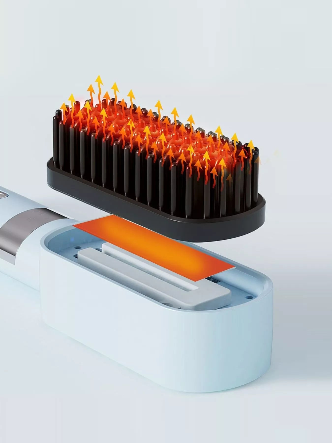 2-in-1 Portable Wireless Ionic Brush Straightener Comb