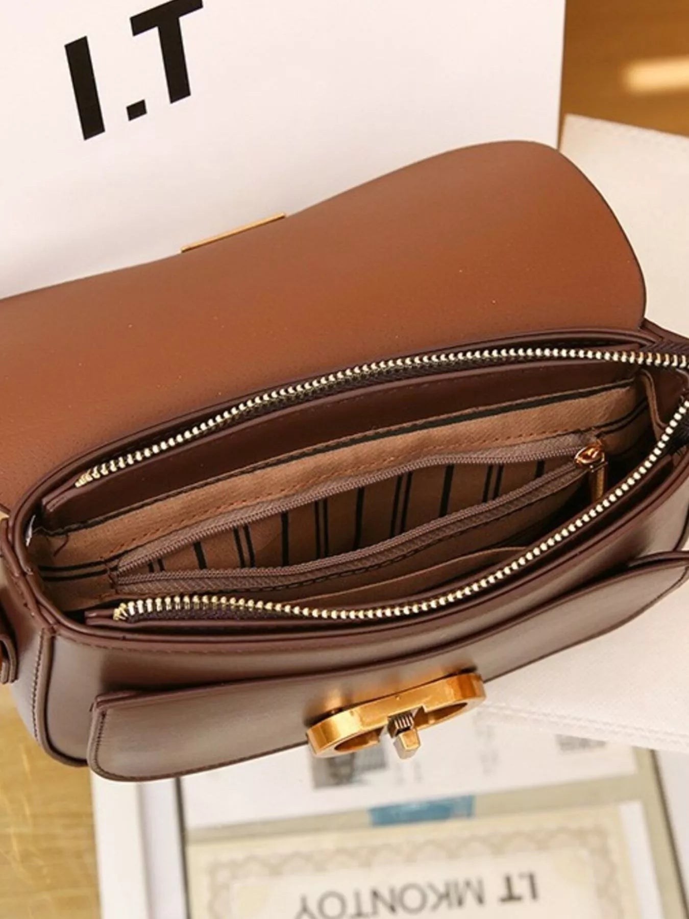 Leather Flap Shoulder Bag