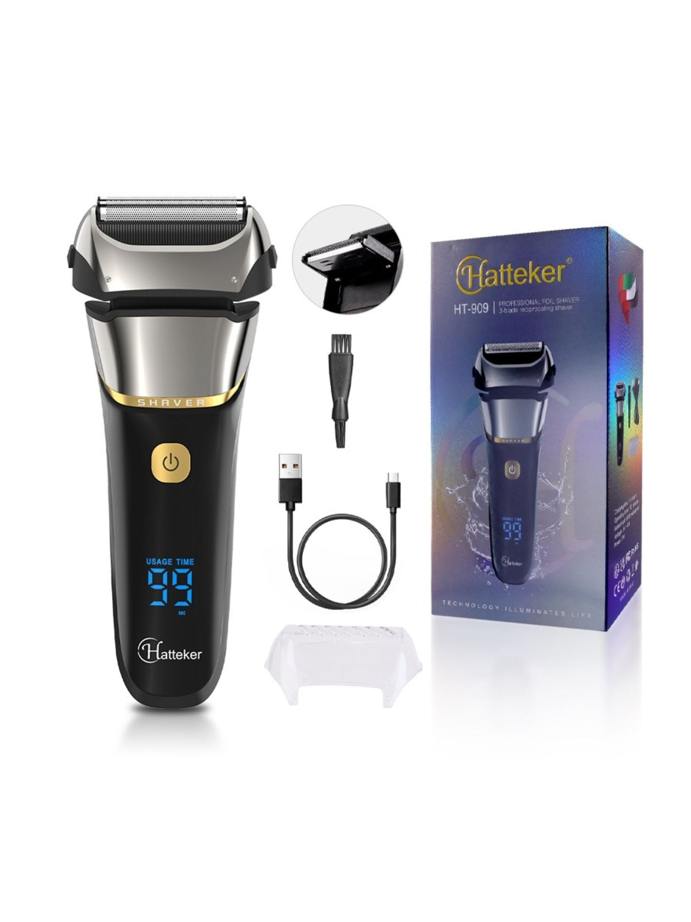 Electric Foil Shaver with LED Display