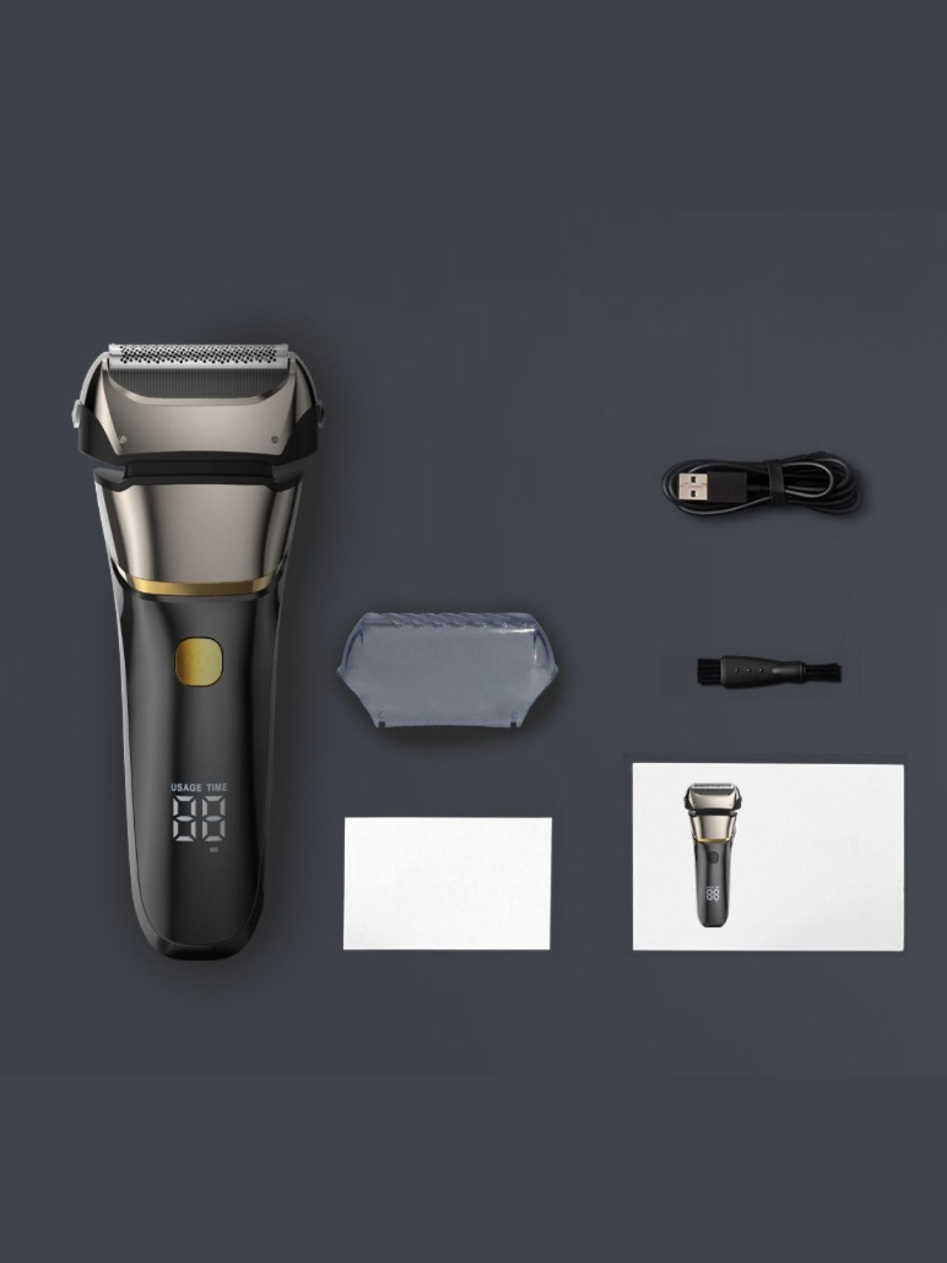 Rechargeable Electric Shaver with LED Display