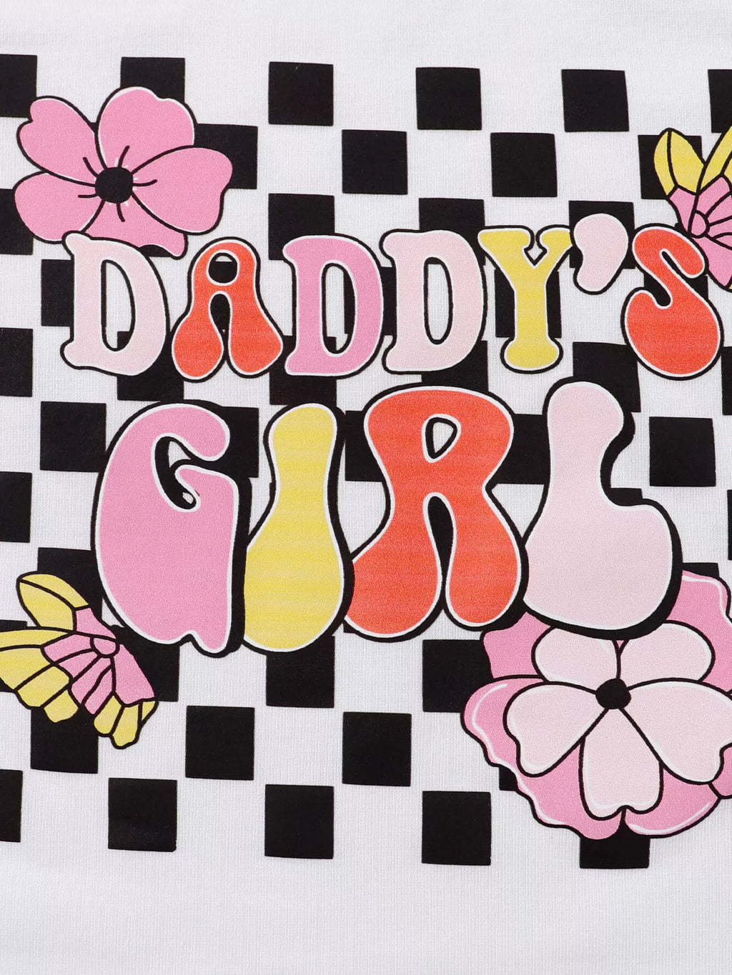 Children's Daddy's Girl Graphic Tee & Checkered Shorts Set