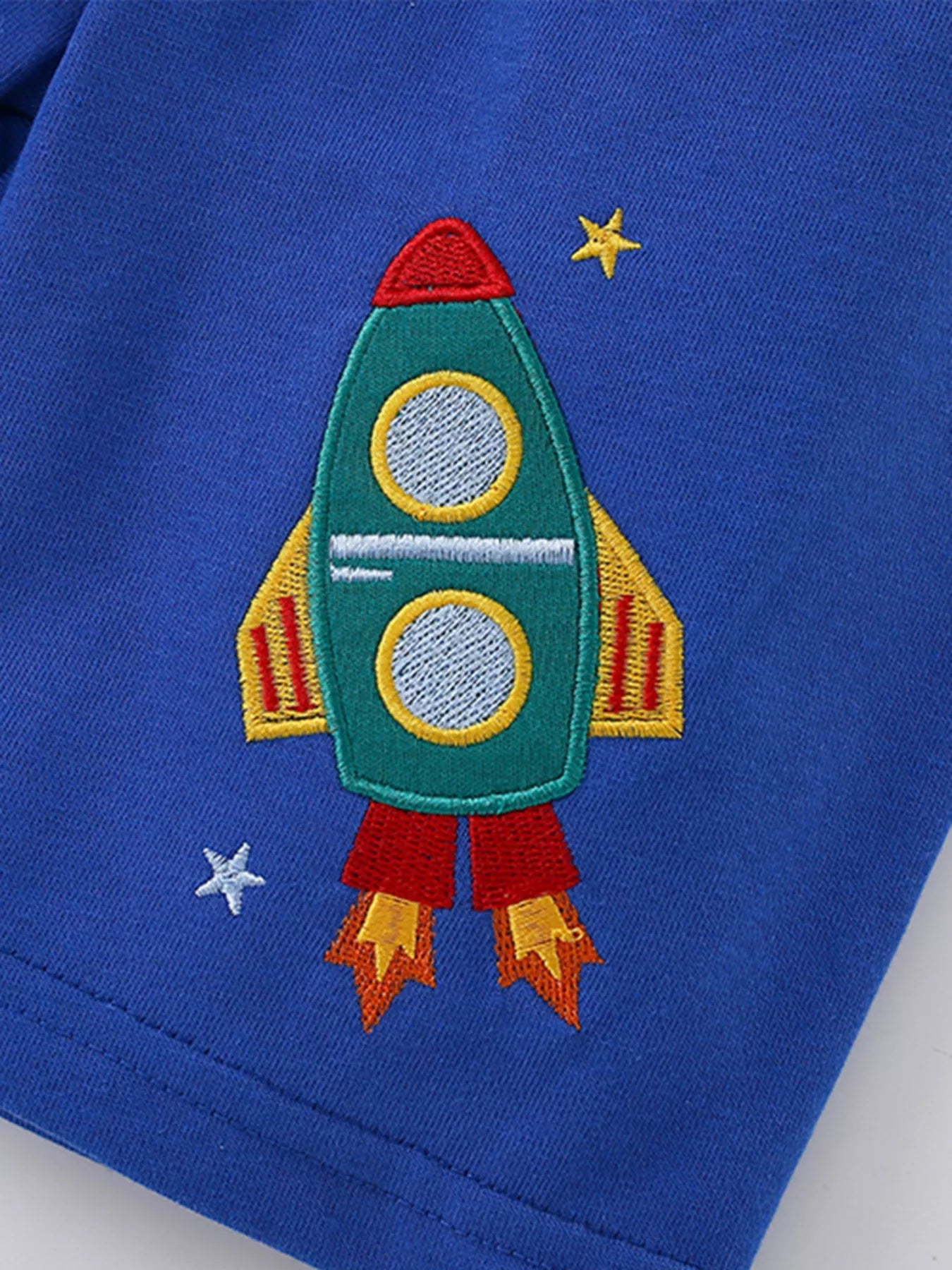 Children's Rocket Adventure Applique Tee and Shorts Set