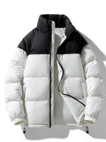 Men's Full Size Padded Zip Up Puffer Jacket Plus Size