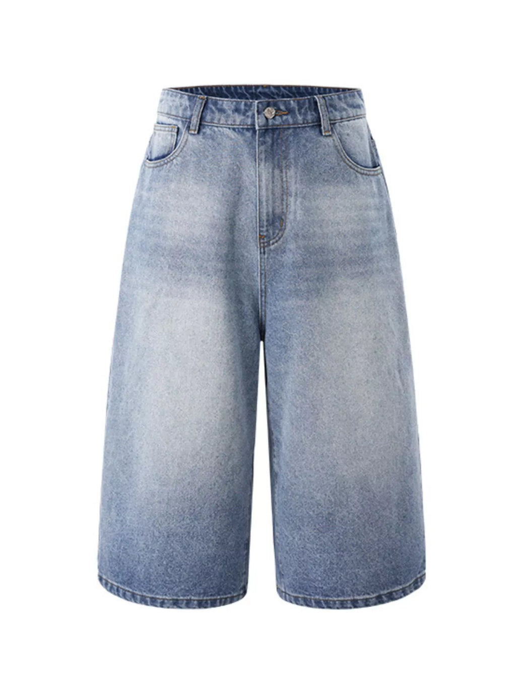 Men's Wide Leg Denim Shorts
