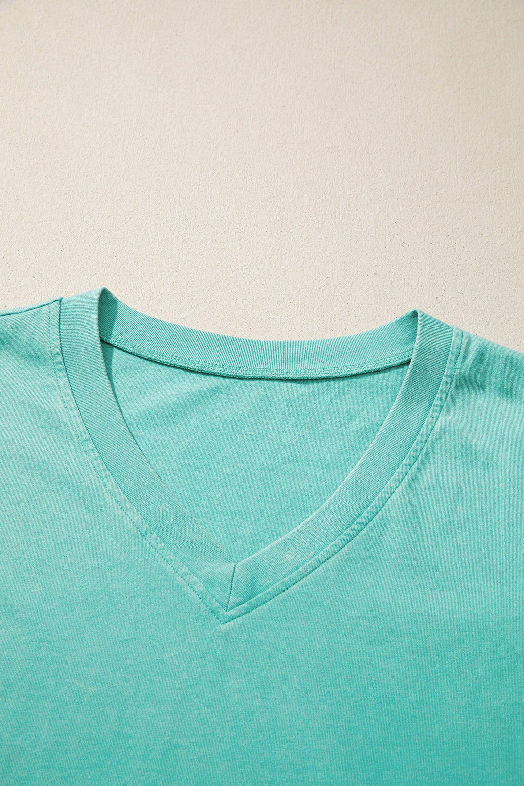 Mint Green Mineral Wash V Neck Tee Matching Skort Set