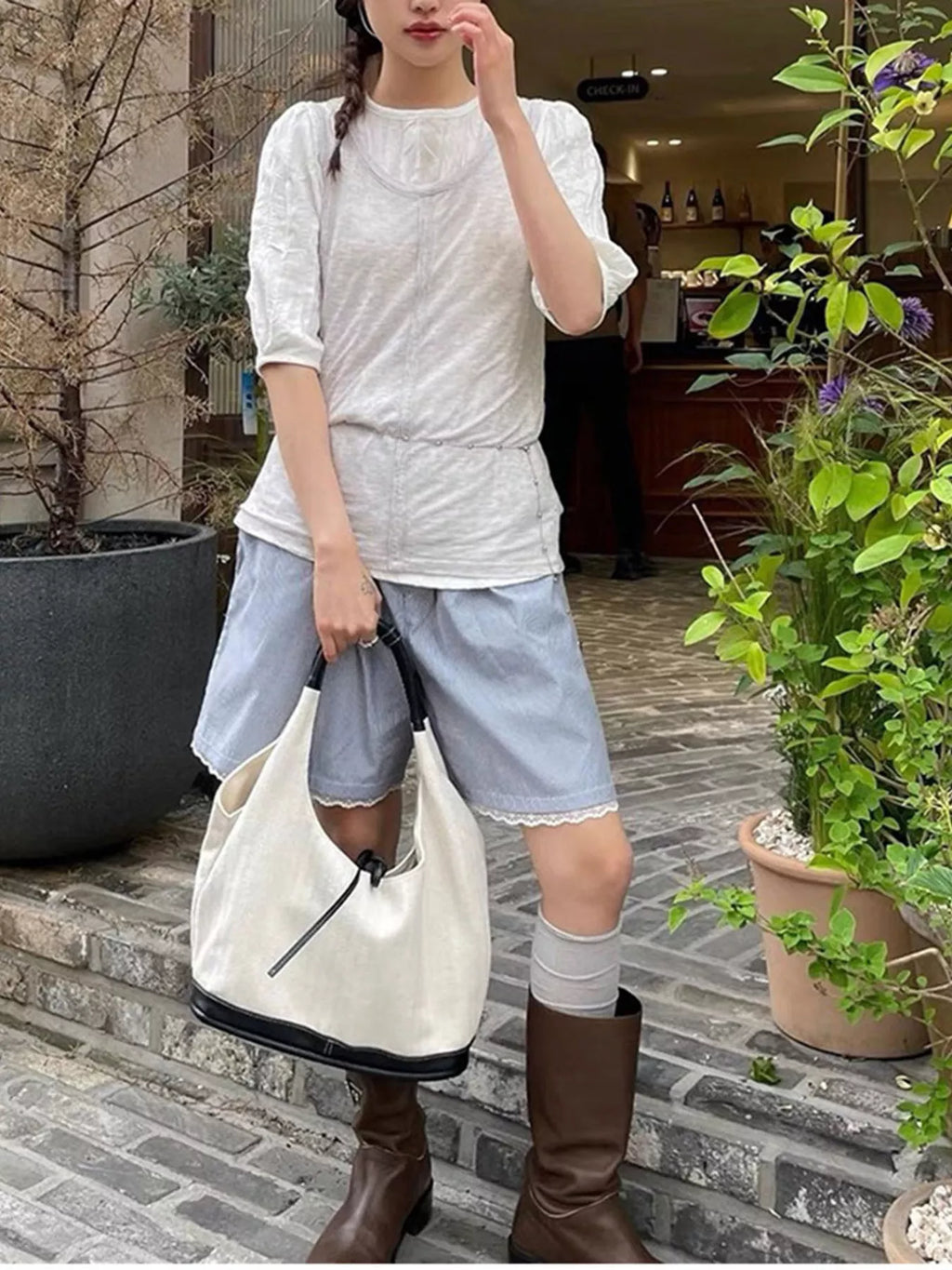 Tie Detail Shoulder Bag