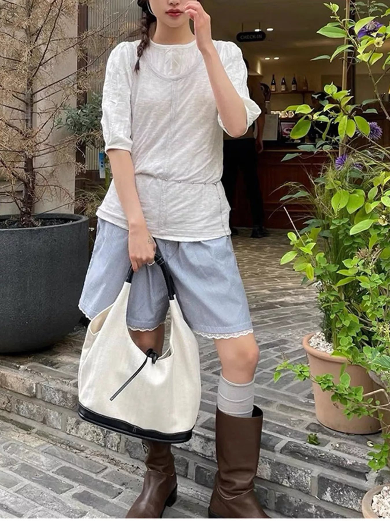 Tie Detail Shoulder Bag