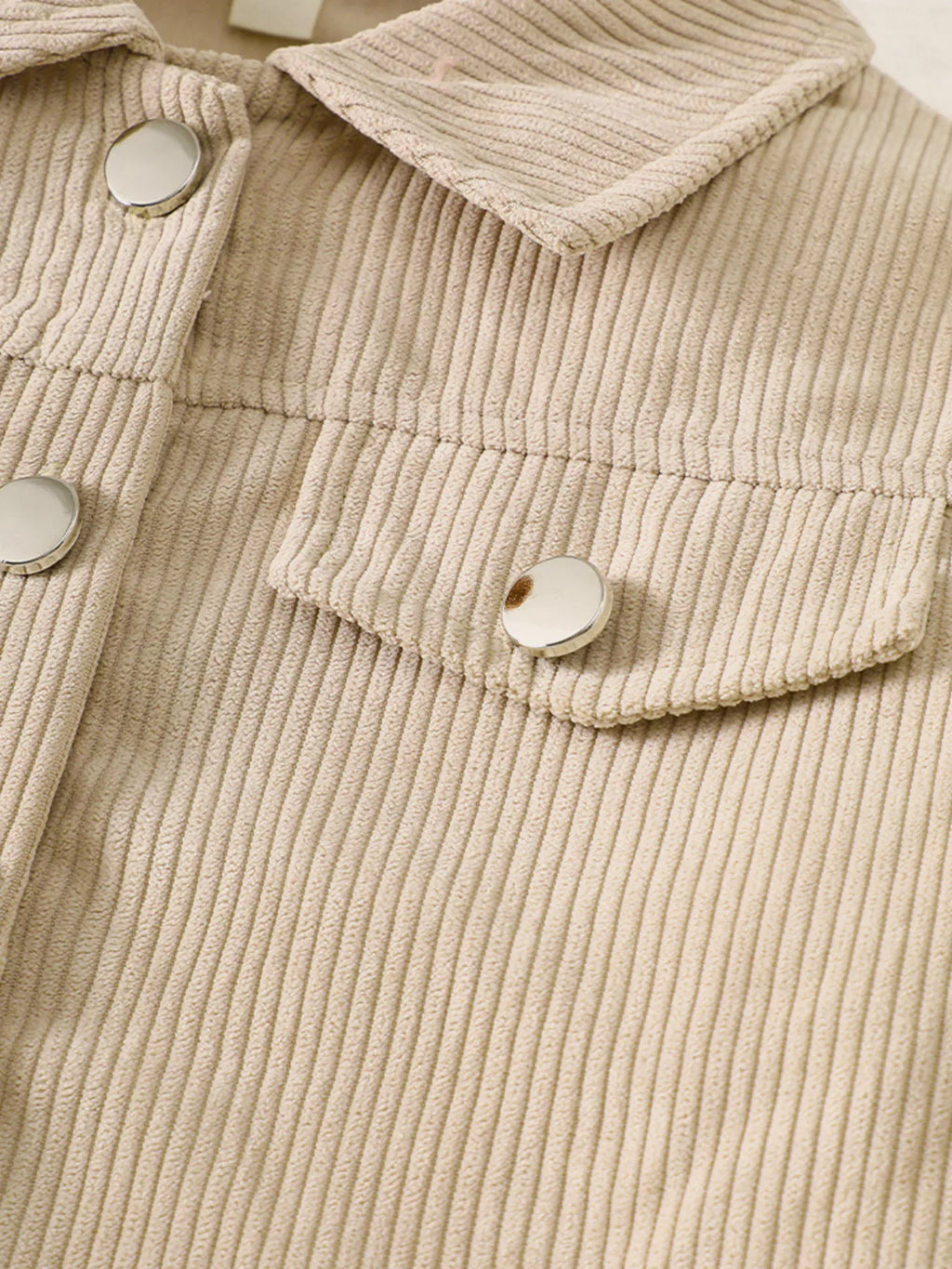 Children's Casual Corduroy Button-Up Jacket