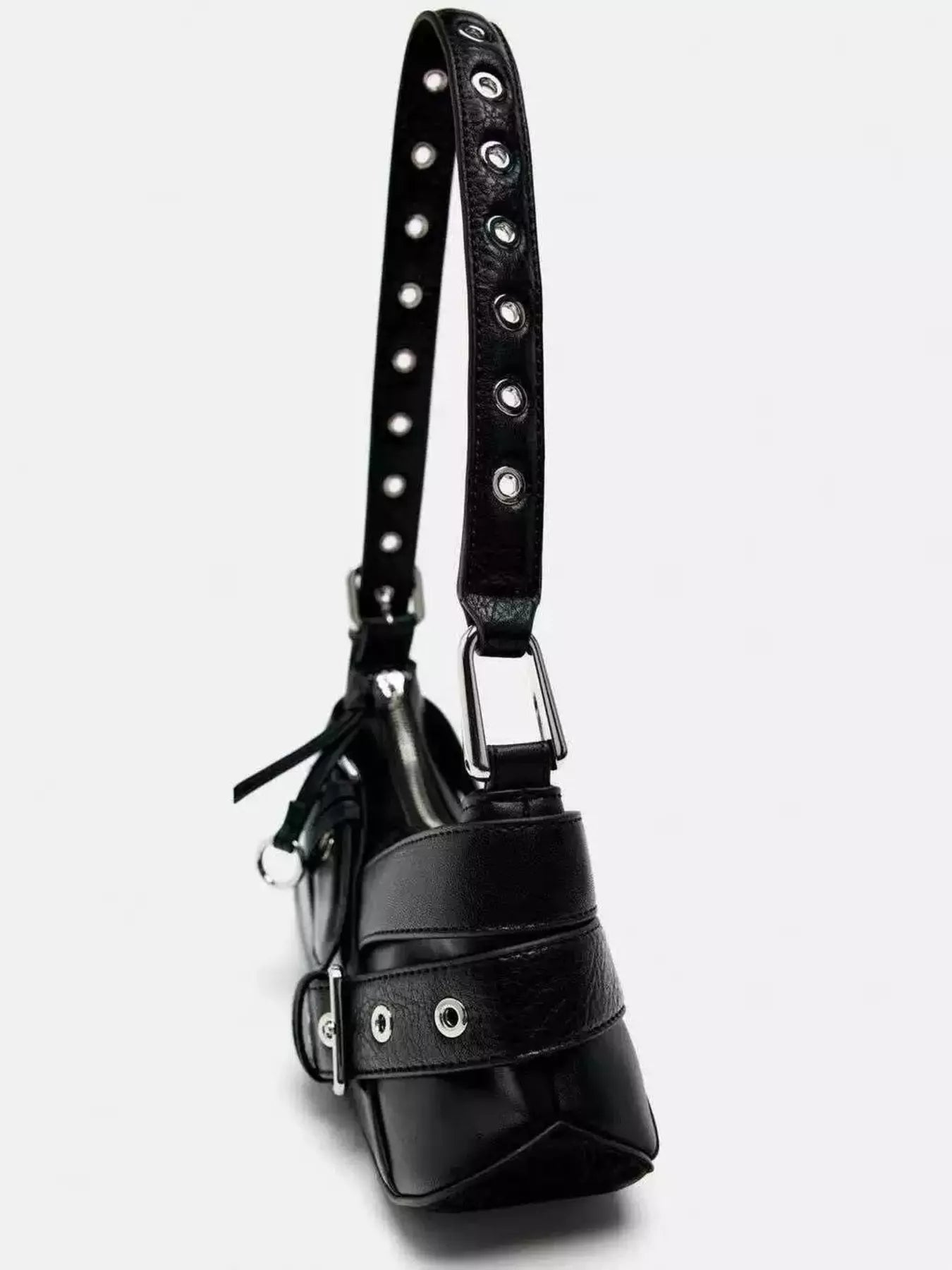 Buckled Accent Shoulder Bag