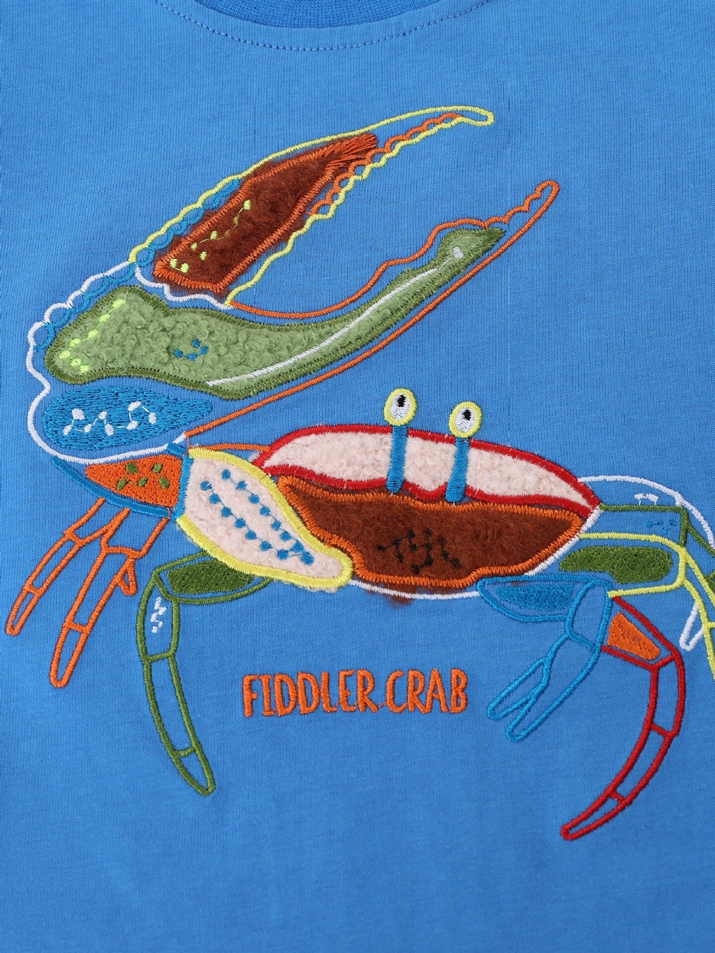 Children's Embroidered Crab Short Sleeve T-Shirt