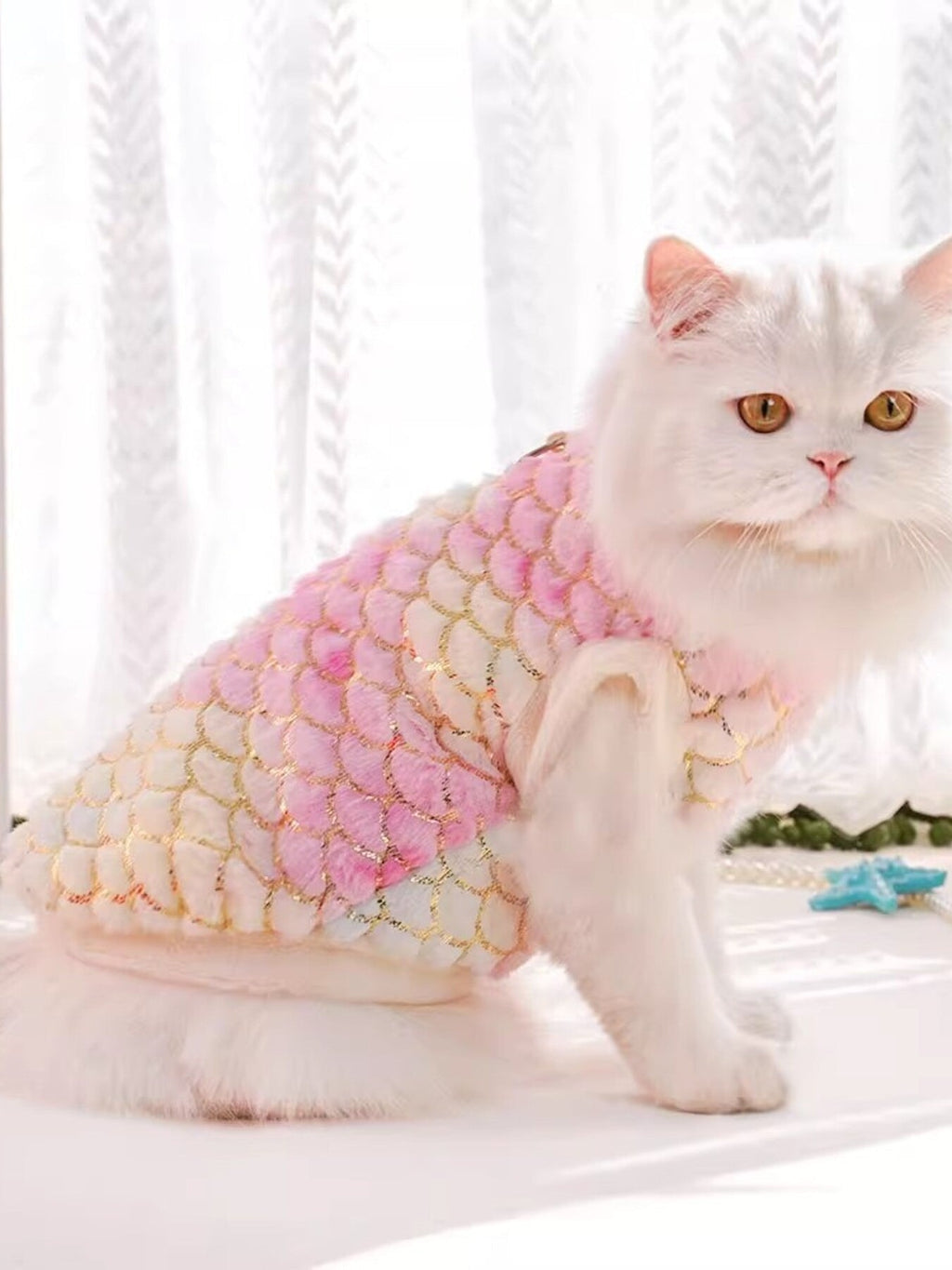 Mermaid Scale Plush Pet Top