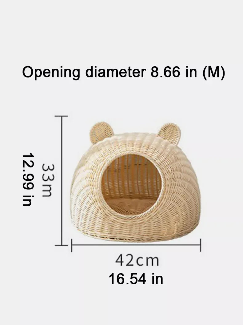 Rattan Washable Breathable Pet Nest