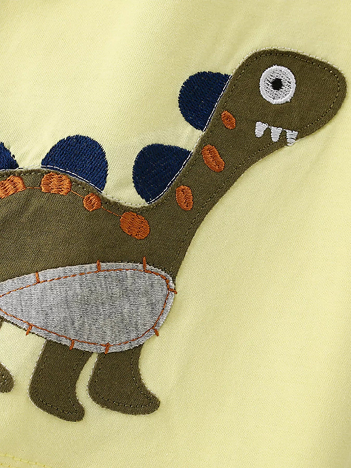 Children's Cute Dinosaur Applique Short Sleeve T-Shirt