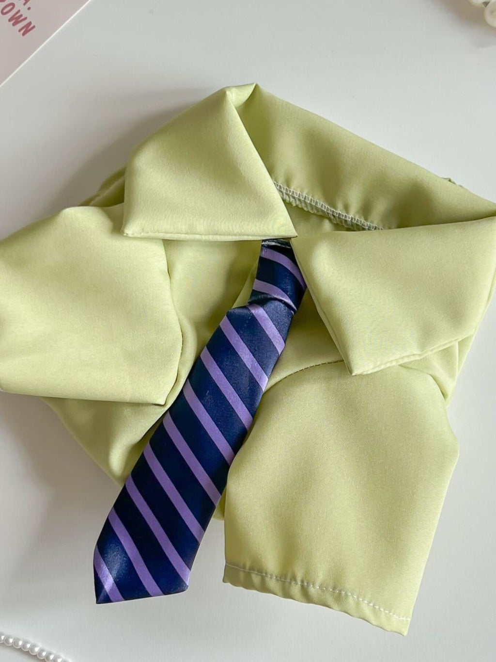 Pet Shirt with Striped Tie