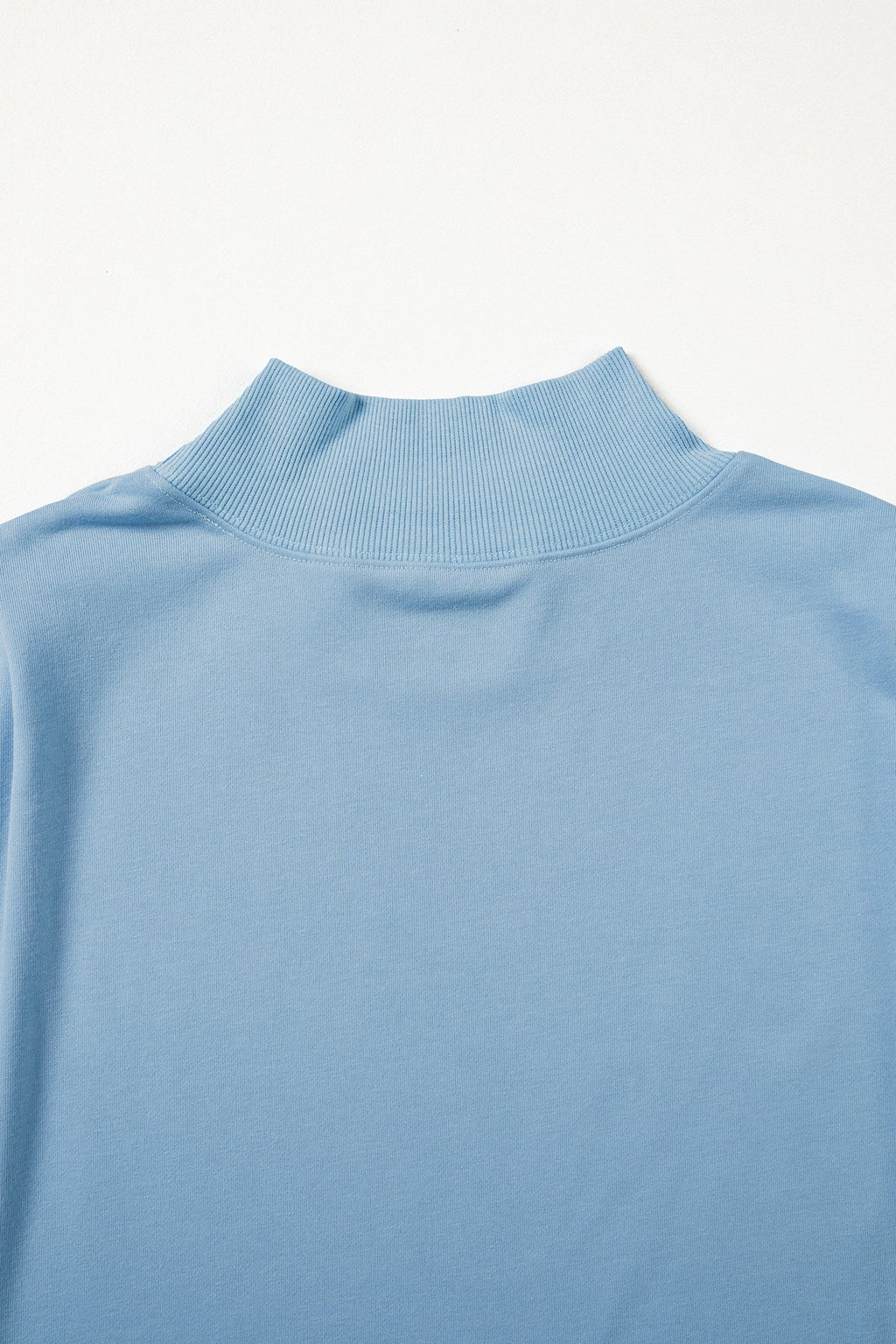 Myosotis Solid Color High Neck Cap Sleeve Loose Top