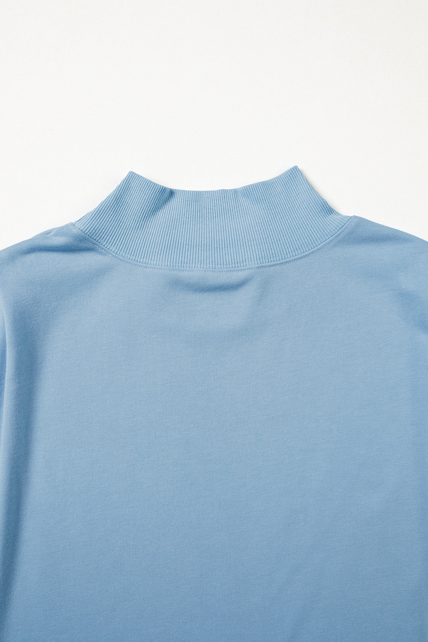 Myosotis Solid Color High Neck Cap Sleeve Loose Top