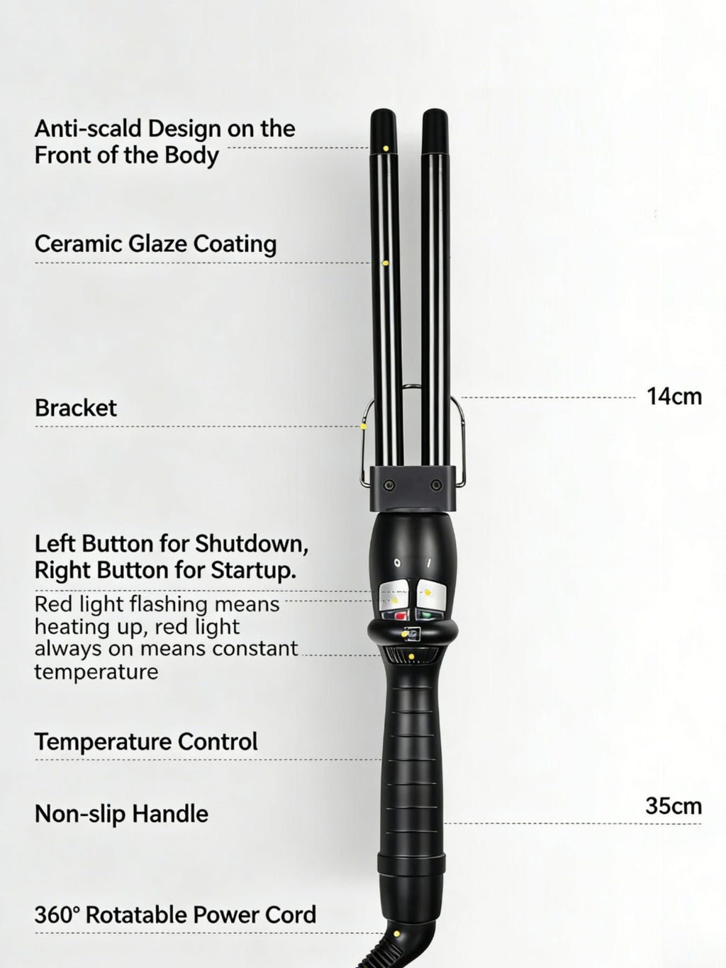 Adjustable Temperature Curling Iron