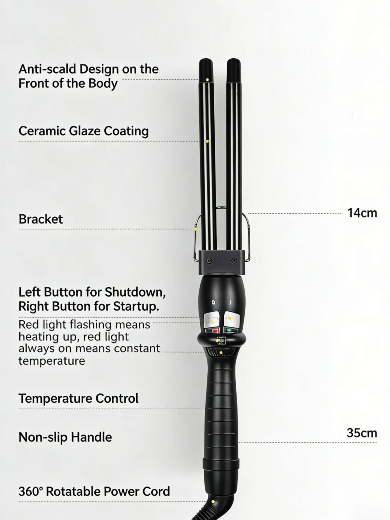 Adjustable Temperature Curling Iron