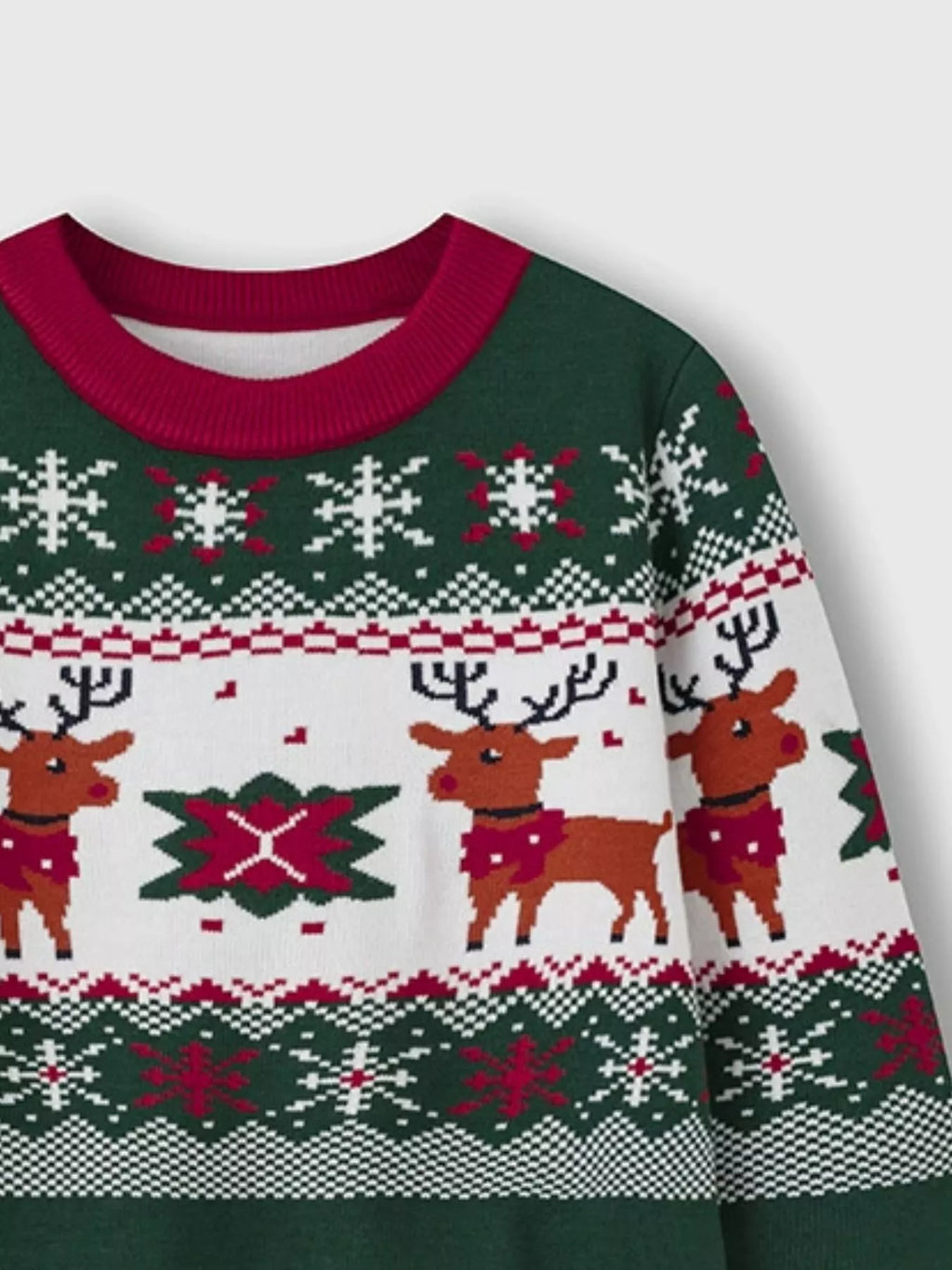 Children's Christmas Tree Round Neck Sweater