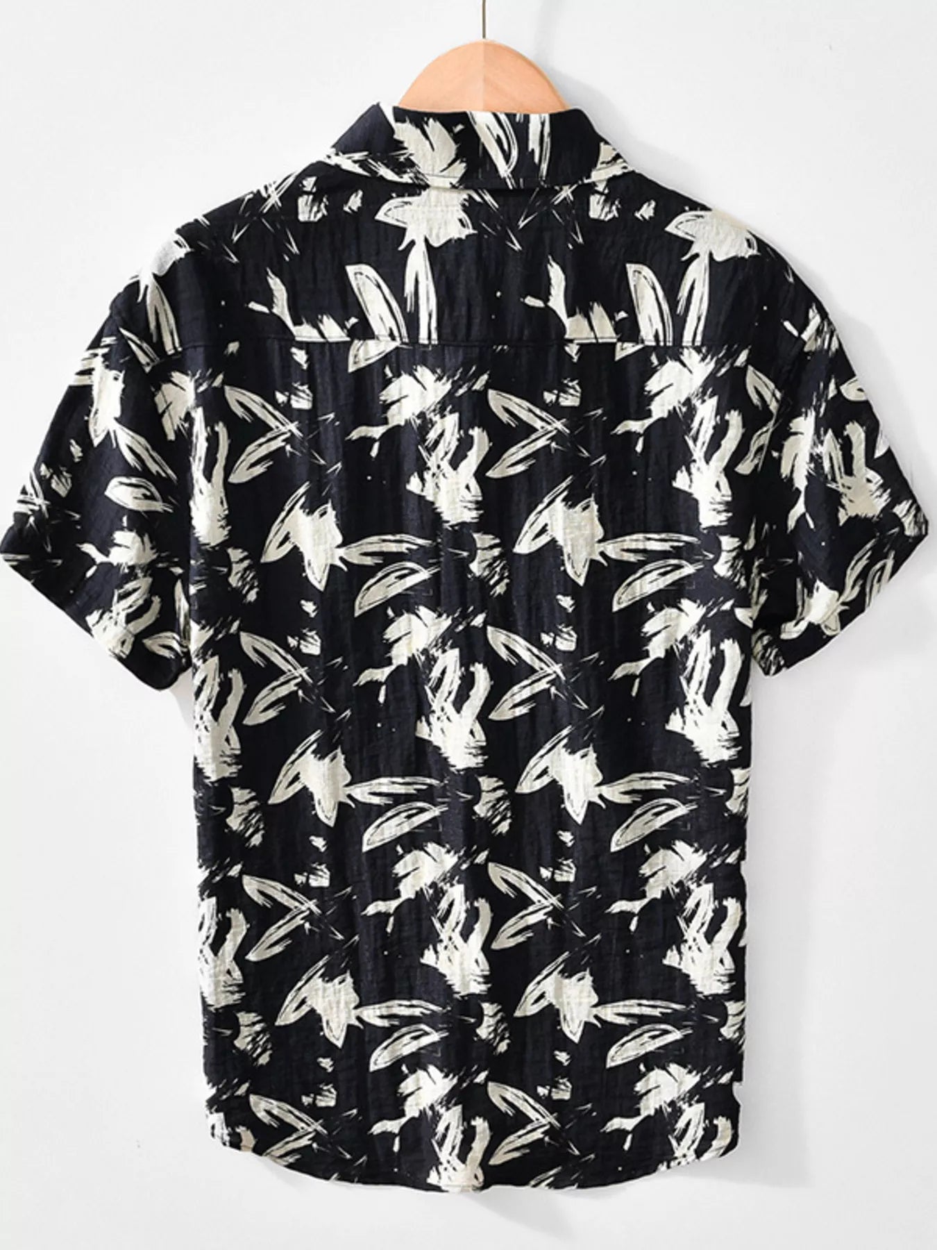 Men's Plus Size Printed Short Sleeve Casual Shirt