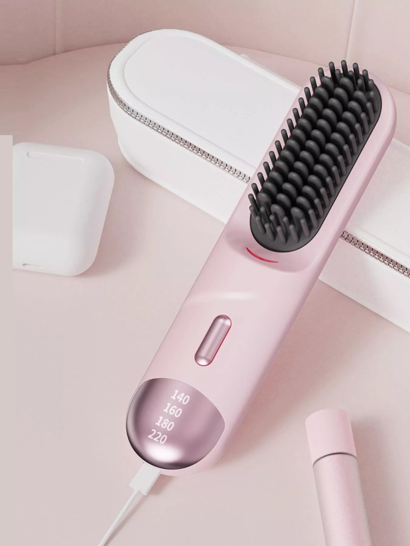 Portable Heated Straightening Comb with Temperature Control