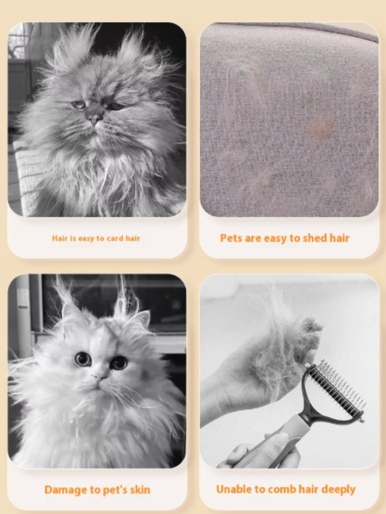 One-Touch Spray Pet Hair Remover Comb